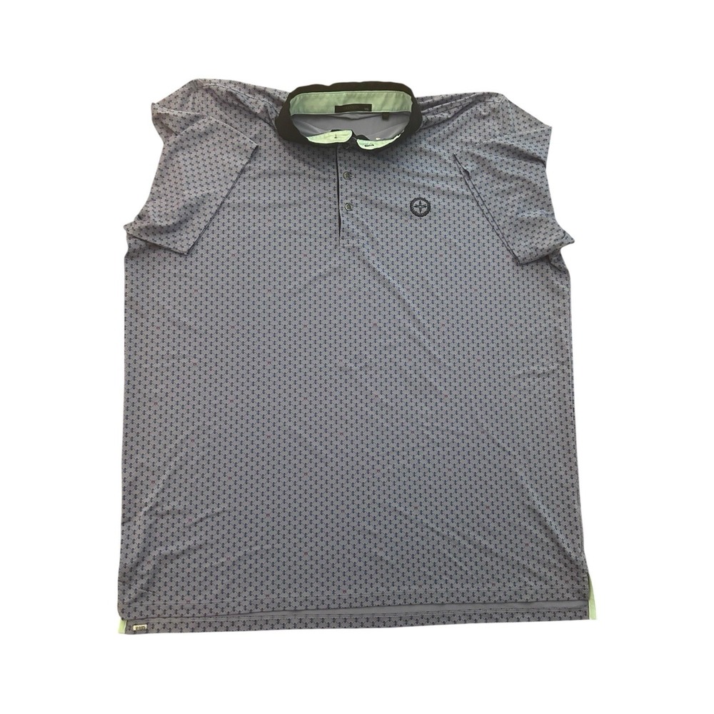 Greyson Clothiers Men's XXL Golf Polo Geometric G Print Stretch
